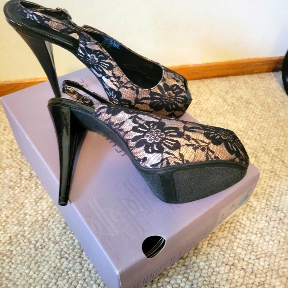 Jennifer Lopez Lace Heels